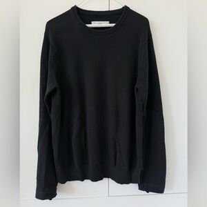 Outerknown black crewneck cotton cashmere sweater